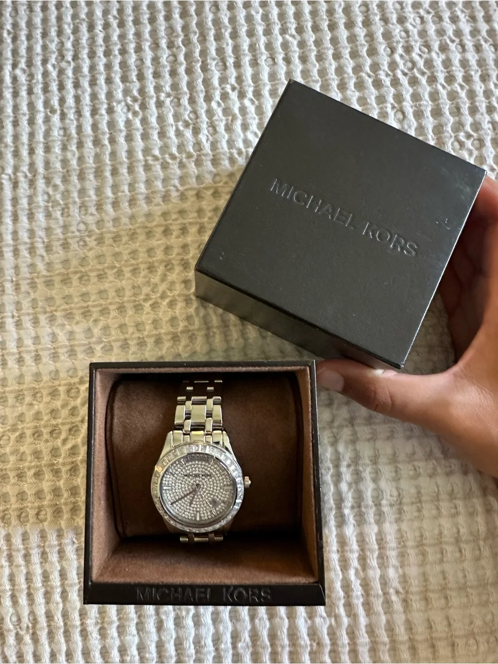 Michael Kors Silver Crystal Pave Women’s Watch